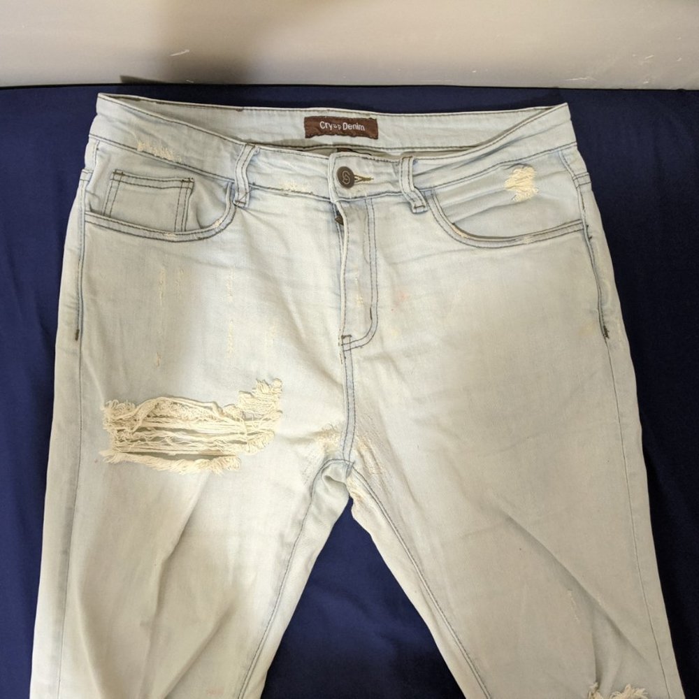 Vintage Denim Light Blue Wash Jeans SIZE 34W X 32L